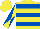 Yellow, Royal Blue hoops, diabolo on sleeves, Yellow cap