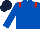 Royal Blue, Red epaulets, Dark Blue cap
