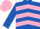 Royal blue, pink chevrons, pink cap