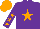 Purple, Orange star, Purple sleeves, Orange stars, Orange cap