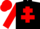 Black, red Cross of Lorraine, sleeves and cap