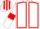 White, Red seams and armlets, Red and White striped cap