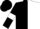 BLACK and WHITE (halved), BLACK sleeves, WHITE armlets, BLACK cap