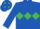ROYAL BLUE, emerald green triple diamond,royal blue cap, emerald green diamonds
