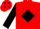 RED, black diamond & armlet on sleeves, red cap, black diamonds