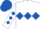White, Royal Blue triple diamond, diamonds on sleeves, Royal Blue cap