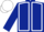 Dark Blue, White seams, Dark Blue sleeves, White cap