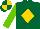 Dark Green, Gold diamond, Light Green sleeves, Dark Green and Gold quartered cap