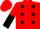 Red, Black spots, Red and Black halved sleeves