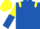 Royal Blue, Yellow epaulets, Yellow and Royal Blue halved sleeves, Yellow cap