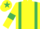 Yellow, Emerald Green braces, armlets and star on cap