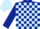 Dark Blue and Light Blue check, Light Blue cap