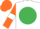 White, Emerald Green disc, Orange sleeves, White armlets, Orange cap