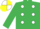 Emerald Green, White spots, Emerald Green sleeves, White and Yellow quartered cap
