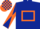Dark Blue, Orange hollow box, diabolo on sleeves, check cap