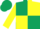 Dark Green and Yellow (quartered), Yellow sleeves, Dark Green cap