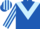 Royal Blue, Light Blue chevron, striped sleeves and cap
