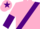 PINK, purple sash, halved sleeves, pink cap, purple star