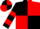 Black and Red (quartered), hooped sleeves