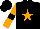 Black, Orange star, Orange sleeves, Black armlets