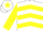 White, Yellow chevrons, sleeves and star on cap