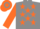 Grey, Orange stars and sleeves, hooped cap