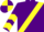 Purple, Yellow sash, chevrons on sleeves, quartered cap
