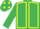 EMERALD GREEN, yellow seams, emerald green cap, yellow spots