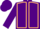 Purple, Beige seams, Purple sleeves and cap