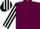 Maroon, Black and White striped sleeves and cap