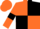 Orange and Black (quartered), Orange sleeves, Black armlets