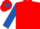 RED, royal blue sleeves, red cap, royal blue star