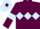 Maroon, Light Blue triple diamond and armlets, Light Blue cap, Maroon diamond