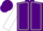 Purple, grey seams, white sleeves, purple cap
