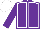 PURPLE, white seams, white cap