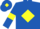 Royal Blue, Yellow diamond, armlets and diamond on cap