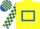 Yellow, Royal Blue hollow box, Yellow and Royal Blue check sleeves and cap