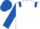 WHITE, ROYAL BLUE epaulets, sleeves and cap