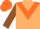 Beige, Orange chevron, Brown sleeves, Orange cap