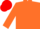 Orange, red cap