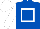 Royal Blue, White hollow box, sleeves and cap