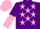 Purple, Pink stars, halved sleeves, Pink cap