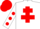 White, Red Cross of Lorraine, White sleeves, Red spots, Red cap