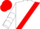White, Red sash, Red and White chevrons on sleeves, Red cap