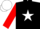 Black, White star, Red sleeves, White cap