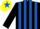 BLACK & ROYAL BLUE STRIPES, yellow cap, royal blue star