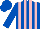 ROYAL BLUE and PINK stripes, ROYAL BLUE sleeves and cap