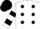 White, Black spots, hooped sleeves, Black cap