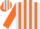 Light Blue and Orange stripes, Orange sleeves