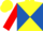 Yellow and Royal Blue diabolo, Red sleeves, Yellow cap